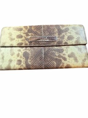 🐍 Vintage Gucci Authentic Python Snakeskin Long Bifold Wallet 🐍